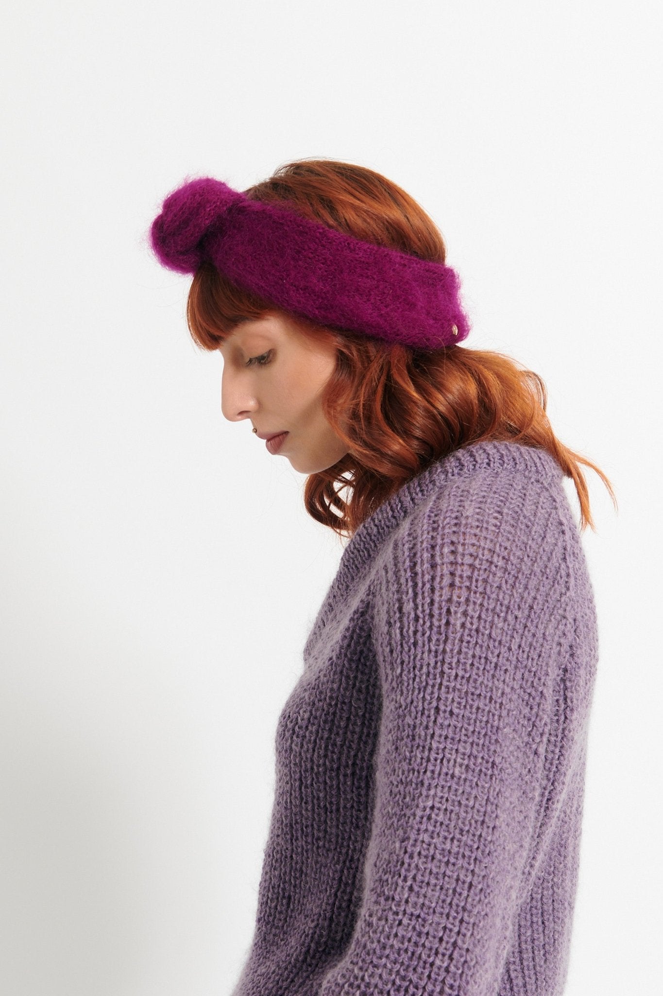 Bandeau Carmen Fait Main Fushia - Woolly Mallow