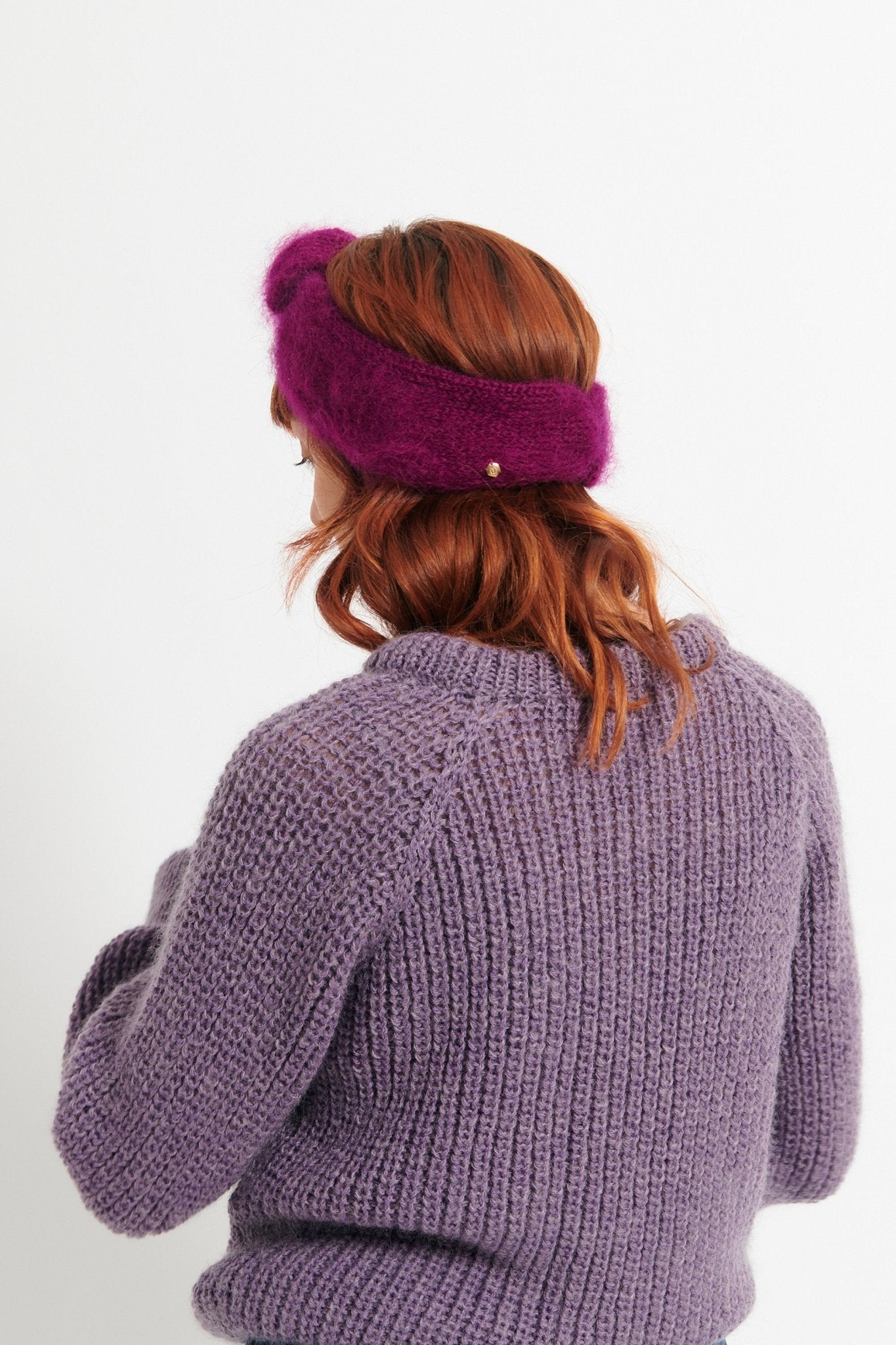 Bandeau Carmen Fait Main Fushia - Woolly Mallow