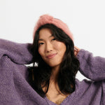 Bandeau Carmen Fait Main rose - Woolly Mallow