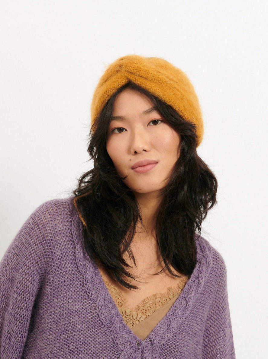 Bandeau Hedy Fait Main Safran - Woolly Mallow