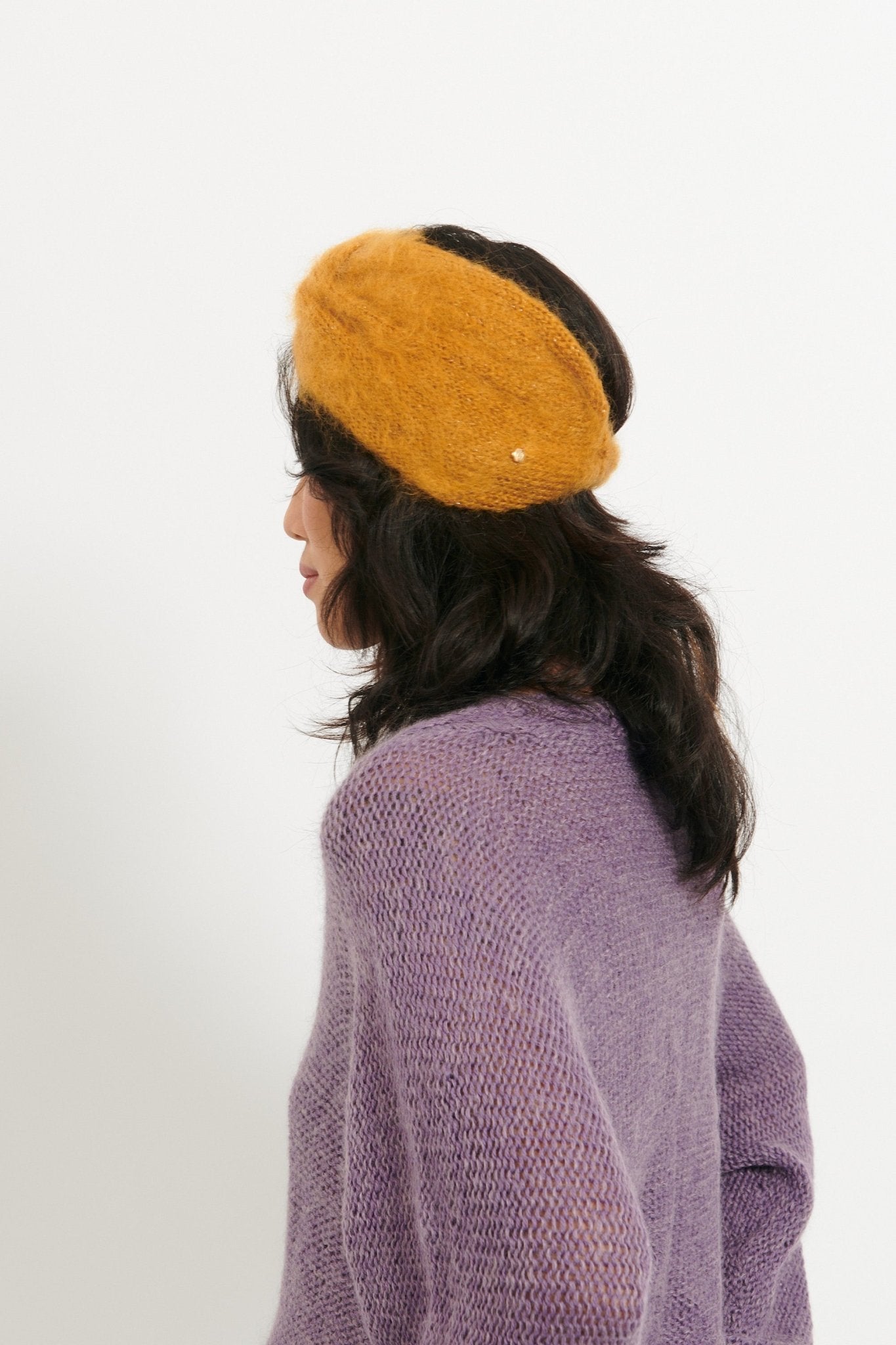 Bandeau Hedy Fait Main Safran - Woolly Mallow