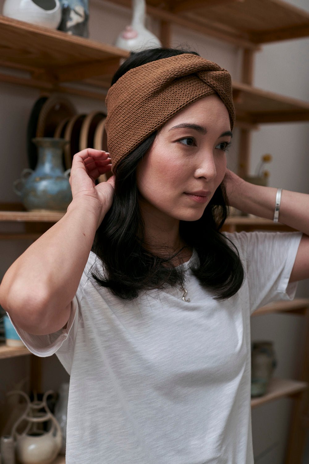 Bandeau Joni Fait main Mocha - Woolly Mallow