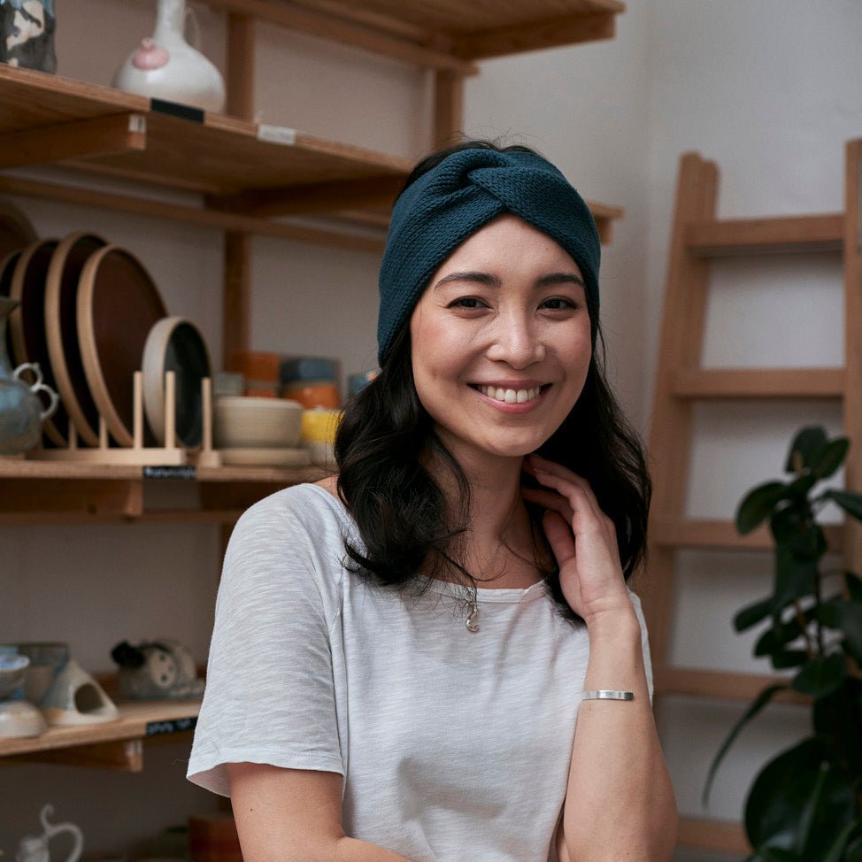 Bandeau Joni Fait main Peacok - Woolly Mallow